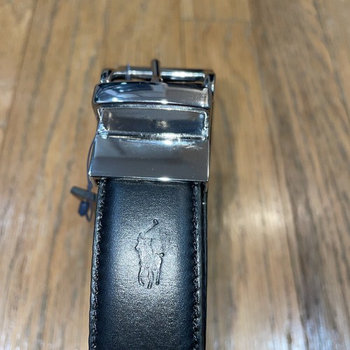 Polo Ralph Lauren Herren Gürtel Leder Wende Braun / Schwarz Gr. 50 Neu mit Etikett Chrom - Bild 3 von 7
