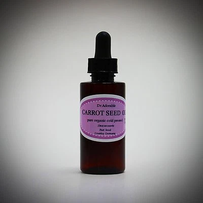 DR.ADOROBLE 2 oz Carrot Seed Oil 100% Pure Organic Cold Pressed Unrefined with Glass Dropper
