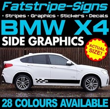adatto a BMW X4 STRISCE GRAFICHE ADESIVI DECALCOMANIE M SPORT xLINE xDRIVE 20d 30d 35d