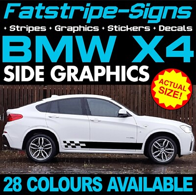 passend für BMW X4 GRAFIKSTREIFEN AUFKLEBER AUFKLEBER M SPORT xLINE xDRIVE 20d 30d 35d