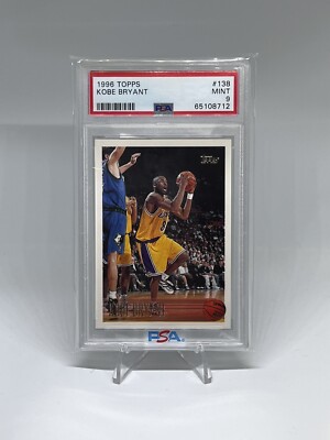 Kobe Bryant 1996 Topps #138 RC Rookie PSA 9 MINT Lakers HOF | eBay