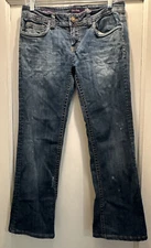 Vigoss Studio The New York Boot Cut Jeans Med Wash Women's Sz 32x27 1/2 Read Des