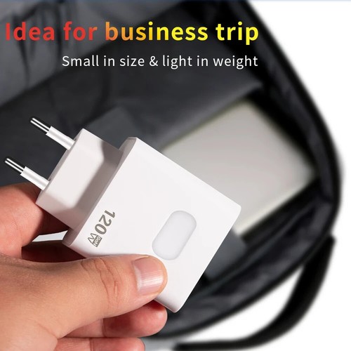Chargeur Mural Pour Téléphone 120W GaN USB-A - + Câble USB/C Charge Rapide QC3.0 - 第 10/10 張圖片