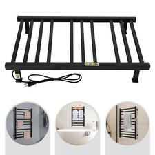 Stainless Steel Square Wall Mounted Bathroom Towel Warmer Black