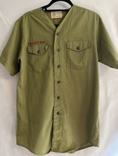 VTG Men's Small Boy Scouts of America Short Sleeve Green Official Uniform Shirt