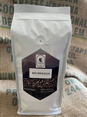 2, 5, 10 LB NICARAGUA FRESH ROASTED COFFEE WHOLE BEAN, GROUND - ARABICA