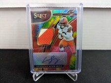2021 Panini Select Anthony Schwartz Rookie Patch Auto Tie Dye 20/25 Browns