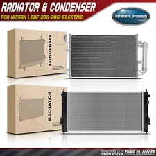 2x New Radiator & AC Condenser Cooling Kit for Nissan LEAF 2011-2012 Electric