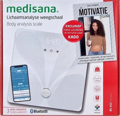 Körperanalysewaage Medisana BS 412 Bluetooth 180kg App BMI BMR Personenwaage