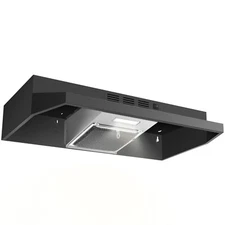 24inch Stainless Steel Kitchen Range Hood 280CFM 2 Speed Switch Push Button LED