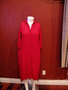 red shirt dress womens