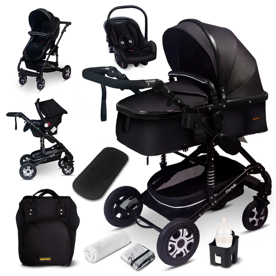 GaGaDumi Florida poussette 3 en 1 ensemble complet avec siège auto poussette - Photo 3/4