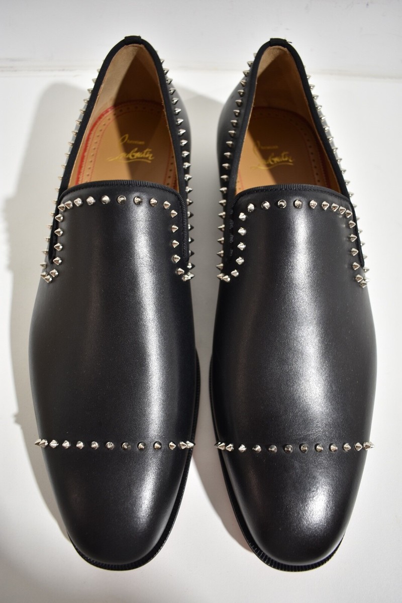 Christian Louboutin Dandy Cloo Flat Black Calf Leather Spike  display picture 1