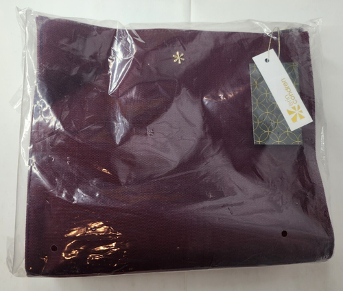 Bolso Bandolera Erin Condren Lona PEQUEÑO Granate Borgoña con Correa Marrón Nuevo en Caja - Imagen 4 de 11