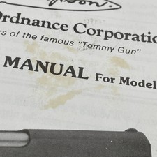 Thompson Gun Manuals for sale - eBay