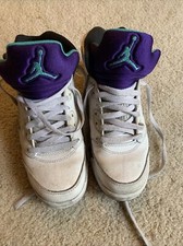 Nike Air Jordan Retro V 5 White Emerald Grape Size 6Y GS 440888-108