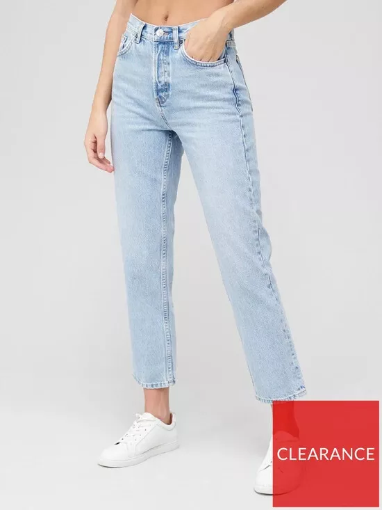High waisted bleached jeans sale