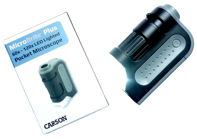 Mikroskop Carson MM-300 Mini LED Taschen Schüler Kinder Mikroskop Lupe 60x-120x