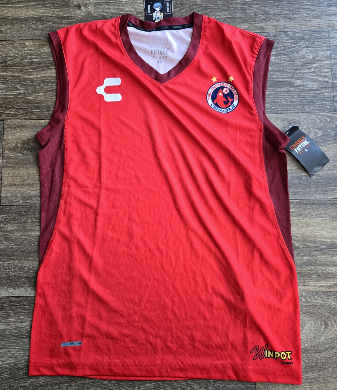 NWT Charly Tiburones Rojos de Veracruz Training Futbol Soccer Jersey Sz Medium