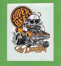 VINTAGE ORIGINAL 1968 ED ROTH "SUPER BEE" DODGE HEMI GASSER WATER DECAL ART NICE