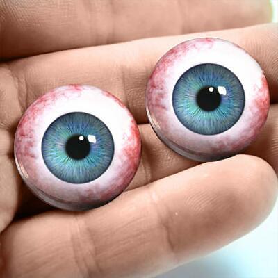 Details about   Baby Blue Glass Doll Eyes Realistic Human Eyeballs 20mm