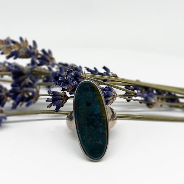 Sterling Silver Bloodstone Ring