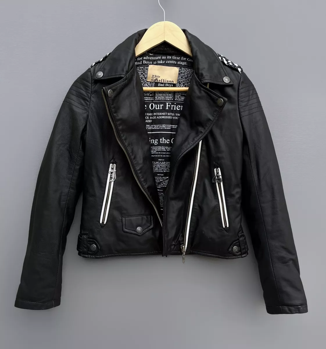 John galliano leather best sale jacket