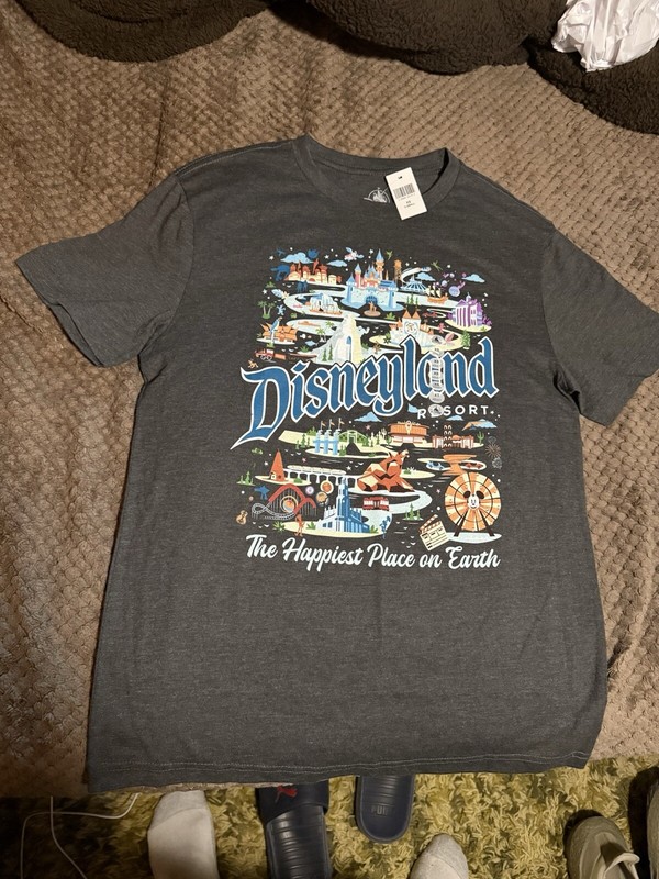 Disneyland Resort The happiest Place On Earth Gray T-Shirt Adult Size XS