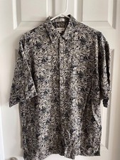 Pierre Cardin Size L Hawaiian Short Sleeve Button Down Rayon Shirt
