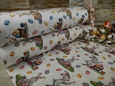240cm Popeline Baumwolle Stoff Baumwollstoff Meterware Ostern Osterhase ÖKO-TEX