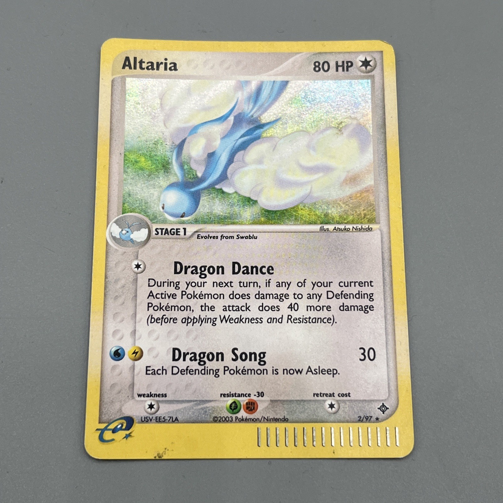 Pokémon TCG Expedition Altaria Holo Rare Card 2/97