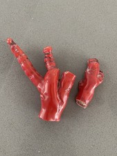 Natural Red Coral Branch Pieces Was One 6.5  Coral Branch 12oz Estate Find