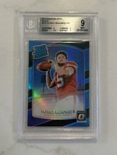 2017 Panini Donruss Optic Rated Rookie #177 Black /25 Patrick Mahomes - BGS 9