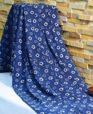 Indian Block Print Fabric Cotton Indigo Blue Dress Fabric by the yard