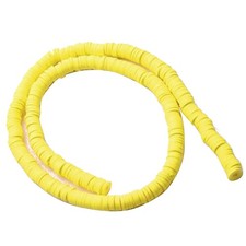 DIY Yellow Flat Polymer Clay Disc Beads For Bracelet Making