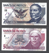 Mexico✨ 1996 ... 20 /50 pesos 🎇 Lot #3796 ... HIGH GRADE!!!!