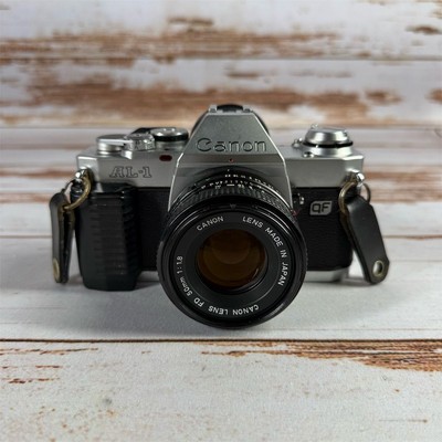Canon AL-1 35mm Film Camera with 50mm F1.8 Lens Black Manual Focus