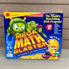 Mega Math Blaster 2-CD Set Activity Book Windows 95 / Mac 1996