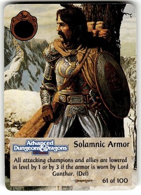 Spellfire CCG Rare Magical Item Solamnic Armor - Dragonlance 61 of 100