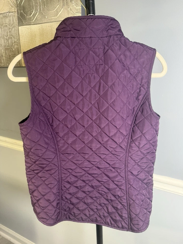 Chaleco de equitación Van Heusen para mujer talla pequeña P S/P púrpura con bolsillos SKU#W005 Foto 3 de 4