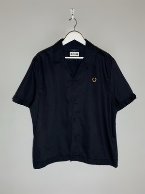 Fred Perry x Miles Kane Bowling Shirt Button Up Short Sleeve Black Men s Size XL