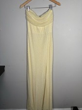 Windsor Strapless Yellow Beaded Formal Dress