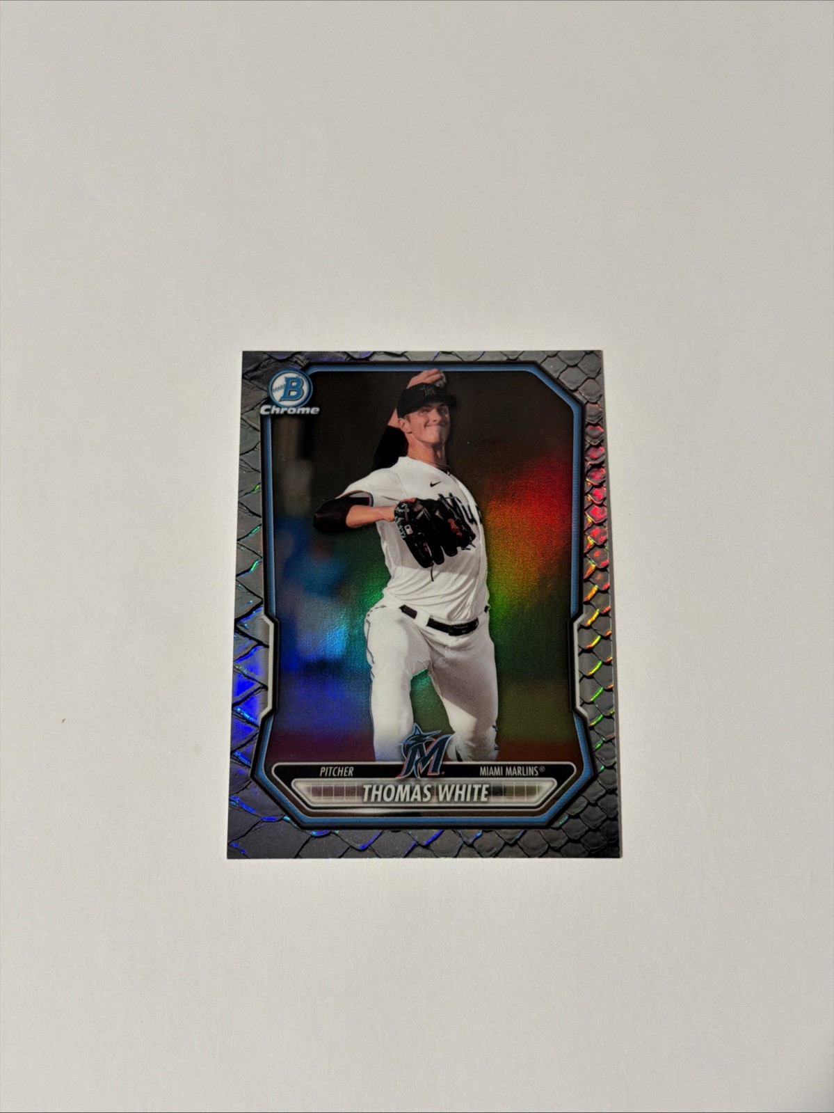 2026 Bowman Chrome Thomas White Prospects Reptilian Refractor #BCP-80