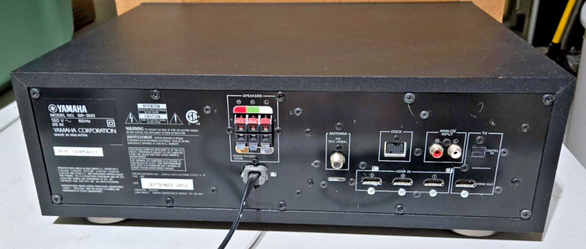 Yamaha Sr-300 Home Theater Receiver With Integrated Subwoofer for