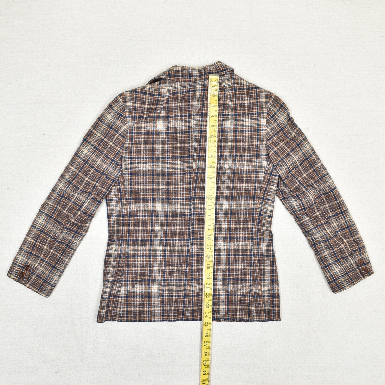 Pendleton Blazer Button Plaid Wool Multicolor Siz… - image 5