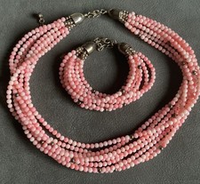 Sterling Silver 925 Angel Skin Coral Necklace...