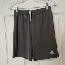 Boys Adidas Aeroready Gray Shorts XL Athletic Basketball Pull-On with Drawstring