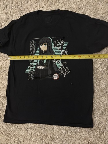 Demon Slayer Kimetsu No Yaiba Tokito Muichiro Kurzarm TShirt Medium schwarz - Bild 4 von 5