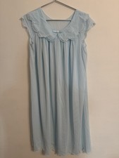 VTG Baby Blue Shadowline Nylon Gown Medium