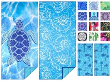 2 Pack Microfiber Beach Towel Lightweight 71x32 Inch Sand Free Quick Dry Pool